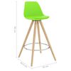 vidaXL Barov&eacute; stoličky 4 ks zelen&eacute; PP a mas&iacute;vne bukov&eacute; drevo
