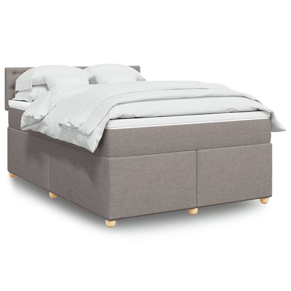vidaXL Boxspring posteľ s matracom sivohned&yacute; 140x190 cm l&aacute;tka