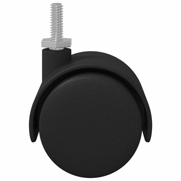 vidaXL Kolieska 2 pcs Čierna 40,1 x 37,8 mm PP a železo