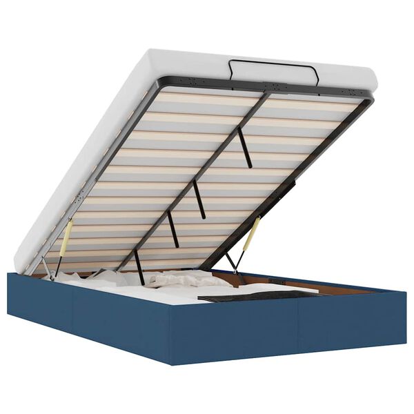 vidaXL Osmansk&yacute; r&aacute;m postele bez matraca Modr&aacute; 120x190 cm L&aacute;tka