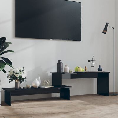 vidaXL TV skrinka vysokolesklá čierna 180x30x43 cm drevotrieska