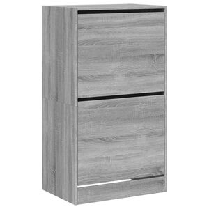 vidaXL Botn&iacute;k s 2 v&yacute;klopn&yacute;mi z&aacute;suvkami siv&yacute; dub sonoma 60x42x108 cm