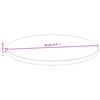 vidaXL Stolová doska Ø60x2,5 cm bambus