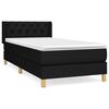 vidaXL Posteľn&yacute; r&aacute;m boxspring s matracom čierny 80x200 cm l&aacute;tka