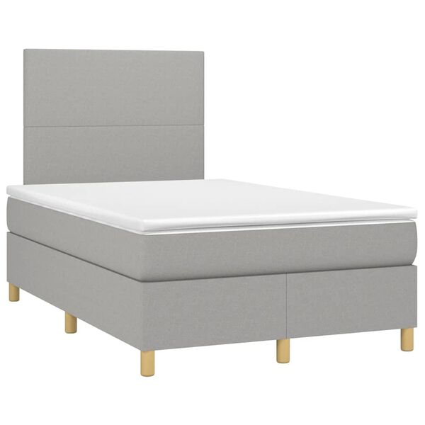 vidaXL Boxspring posteľ s matracom bledosiv&aacute; 120x190 cm l&aacute;tka