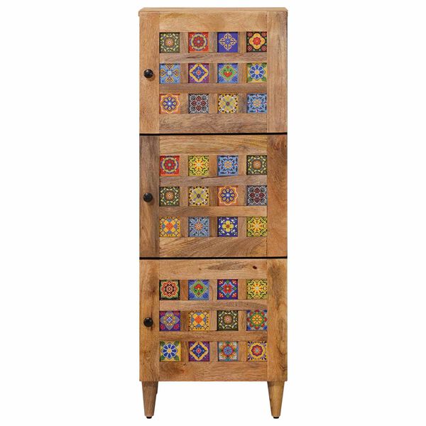 vidaXL Highboard Pr&iacute;rodn&aacute; 40 x 33 x 110 cm Mas&iacute;vne mango drevo