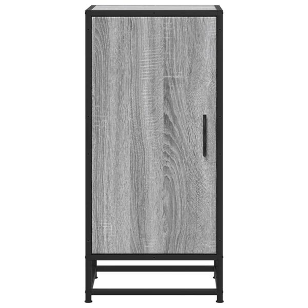 vidaXL Komoda sivá sonoma 35,5x35x76 cm kompozitné drevo a kov