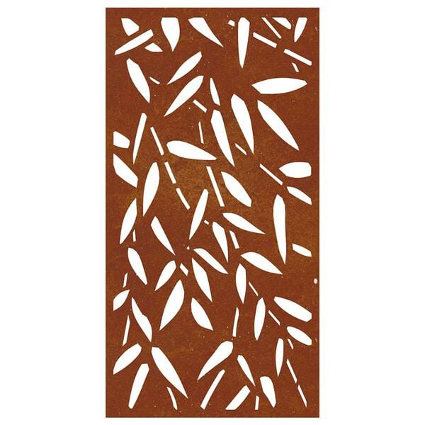 vidaXL Z&aacute;hradn&aacute; dekor&aacute;cia 105x55 cm, cortenov&aacute; oceľ, bambusov&eacute; listy