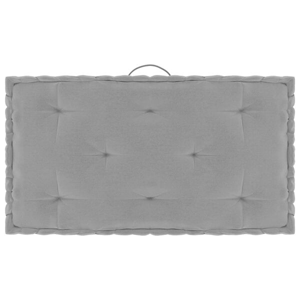 vidaXL Podlahov&eacute; podložky na paletov&yacute; n&aacute;bytok 4 ks siv&eacute; bavlna