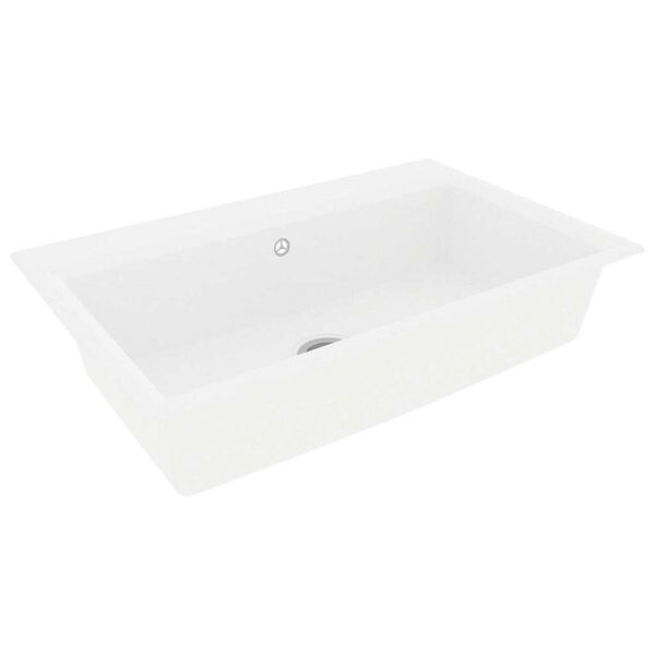 vidaXL Kuchynsk&yacute; drez Biela 79 x 50 x 31 cm Quartz a živica