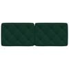 vidaXL Vank&uacute;&scaron; na čelo postele tmavozelen&yacute; 140 cm zamat