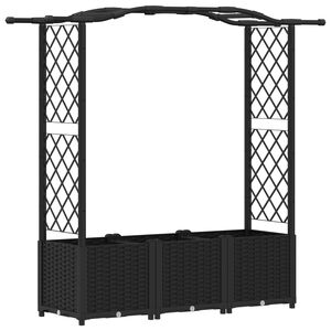 vidaXL Vyv&yacute;&scaron;en&yacute; z&aacute;hon s mriežkou a strechou Čierna 164 x 40 x 138 cm
