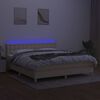 vidaXL Posteľ boxsping s matracom a LED kr&eacute;mov&aacute; 160x200 cm l&aacute;tka