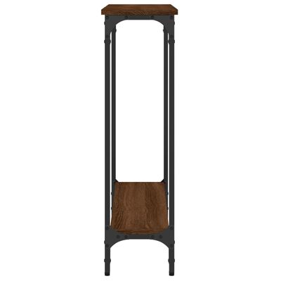 vidaXL Konzolový stolík hnedý dub 75x22,5x75 cm kompozitné drevo