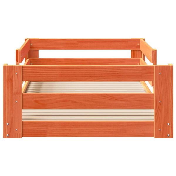 vidaXL Posteľ bez matraca voskovo hned&aacute; 90x200 cm mas&iacute;vna borovica