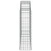vidaXL Oblúkové gabionové koše 11 ks 200x50x140/160 cm pozink. železo