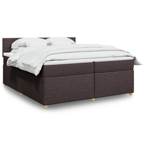 vidaXL Boxspring posteľ s matracom tmavohned&aacute; 200x200 cm l&aacute;tka