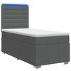 vidaXL LED boxspring posteľ s matracom Tmavosiv&aacute; 80 x 200 cm L&aacute;tka