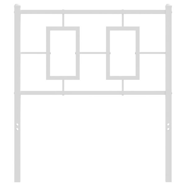 vidaXL Kovov&eacute; n&aacute;hradn&eacute; čelo postele biele 80 cm