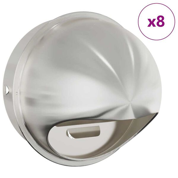 vidaXL Kryty vzduchov&yacute;ch ventil&aacute;torov 8 pcs Strieborn&aacute; 200 mm