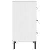 vidaXL Komoda s 3 zásuvkami biela 77x40x79,5 cm masívne drevo OSLO