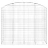 vidaXL Oblúkový gabionový kôš 200x50x160/180 cm pozinkované železo