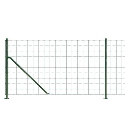 vidaXL Drôtený plot s kotviacimi hrotmi zelený 1x25 m