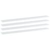 vidaXL Pr&iacute;davn&eacute; police 4ks, leskl&eacute; biele 100x10x1,5cm kompozitn&eacute; drevo