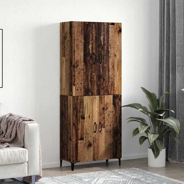 vidaXL Highboard 2 pcs Staré drevo Kompozitné drevo