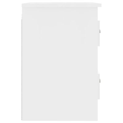 vidaXL Nástenný nočný stolík biely 41,5x36x53 cm