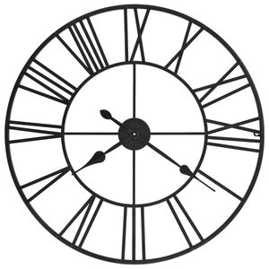 vidaXL Vintage n&aacute;stenn&eacute; hodiny s pohonom Quartz, kovov&eacute;, 80 cm, XXL
