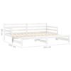 vidaXL Rozkladacia denn&aacute; posteľ 2x(90x200) cm, biela, borovicov&yacute; mas&iacute;v