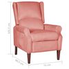 vidaXL Skl&aacute;pacie kreslo ružov&eacute; zamatov&eacute;