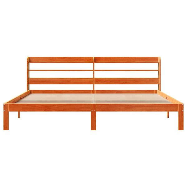 vidaXL Posteľ bez matraca voskovo hned&aacute; 180x200 cm mas&iacute;vna borovica