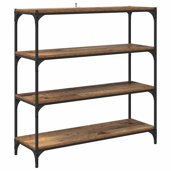 vidaXL Knižnica Star&eacute; drevo 100 x 33 x 100 cm