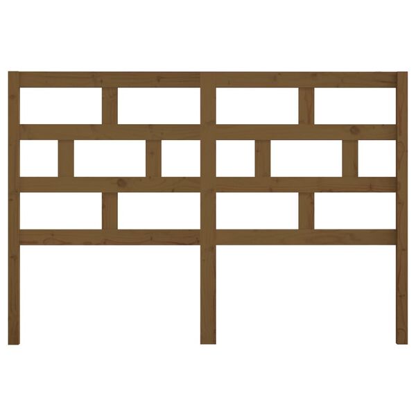 vidaXL Čelo postele medovo-hnedé 126x4x100 cm masívna borovica