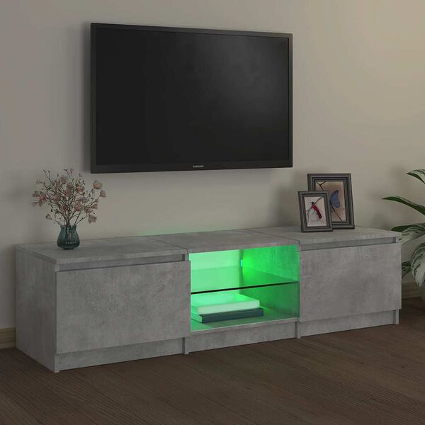 vidaXL TV skrinka s LED svetlami bet&oacute;novo-siv&aacute; 140x40x36 cm