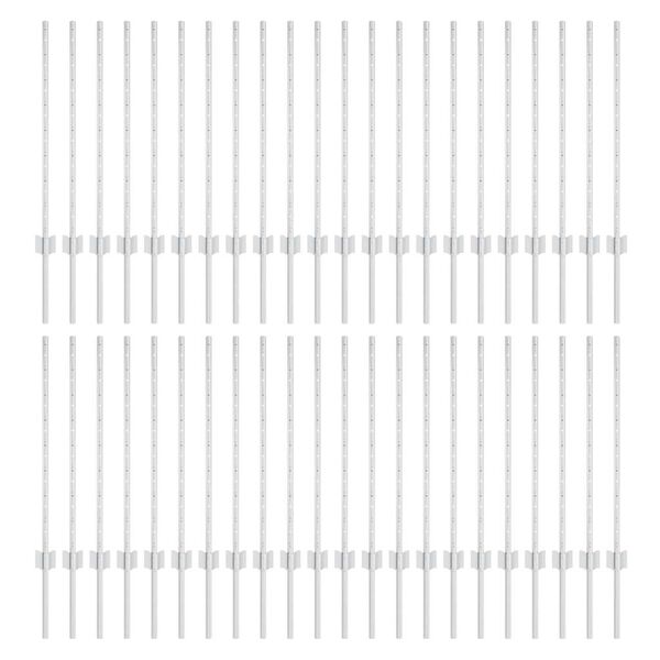 vidaXL Plotové stĺpy 44 pcs Strieborná 120 cm Oceľ