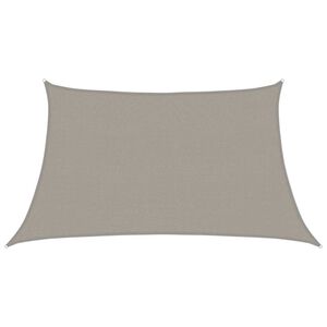 vidaXL Slnečn&aacute; plachta 160 g/m&sup2; lichobežn&iacute;kov&aacute; svetlosiv&aacute; 3/4x2 m HDPE