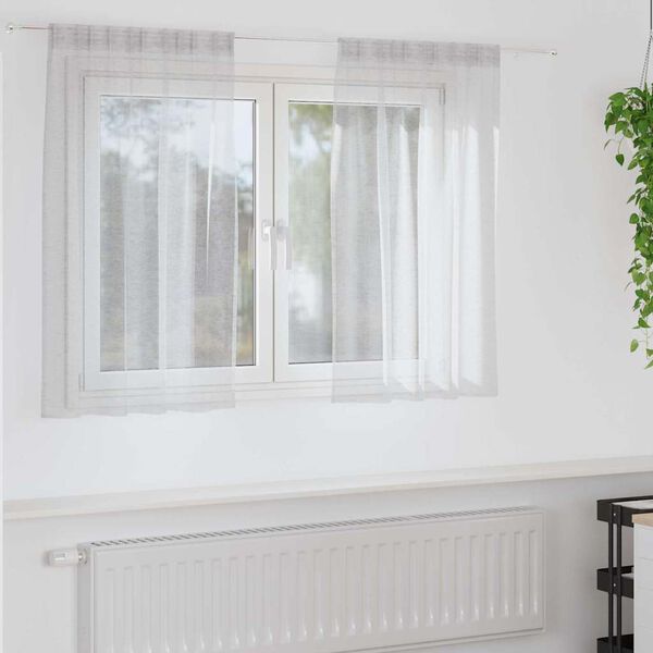 vidaXL Voile z&aacute;clona 2 pcs Svetlosiv&aacute; 140 x 140 cm Polyester