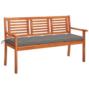 vidaXL 3-miestna z&aacute;hradn&aacute; lavica s vank&uacute;&scaron;om 150 cm eukalyptov&yacute; mas&iacute;v