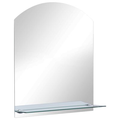 vidaXL Nástenné zrkadlo s poličkou 30x50 cm, tvrdené sklo