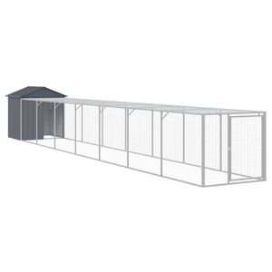 vidaXL Klietka pre kurčat&aacute; v&yacute;beh antracitov&aacute; 117x813x123 cm poz. oceľ