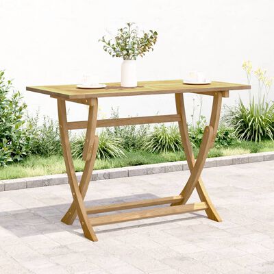 vidaXL Skladací záhradný stôl 110x55x75 cm akáciový masív