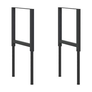 vidaXL R&aacute;my na pracovn&eacute; stoly 2 ks kovov&eacute; 55x(69x95,5) cm čierne