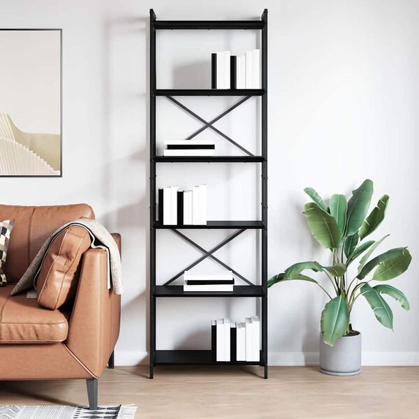 vidaXL Reg&aacute;l na knihy Čierny dub 40 x 30 x 85 cm Kompozitn&eacute; drevo