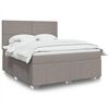 vidaXL Posteľn&yacute; r&aacute;m boxspring s matracom sivohned 180x200 cm l&aacute;tka