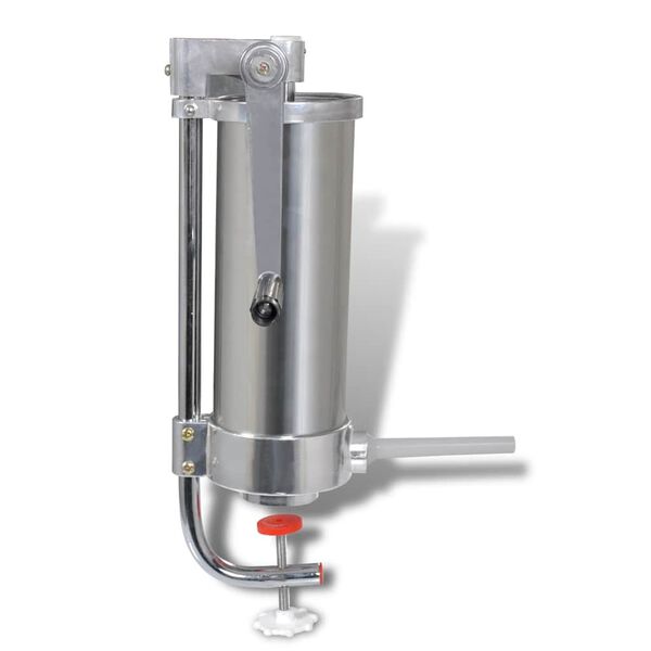 vidaXL Manuálna vertikálna plnička/plnička klobás/výrobník z nehrdzavejúcej ocele 3,5 l
