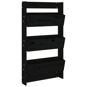 vidaXL N&aacute;stenn&yacute; kvetin&aacute;č 3-pos. 60x18,5x110 cm čierny mas&iacute;vna borovica