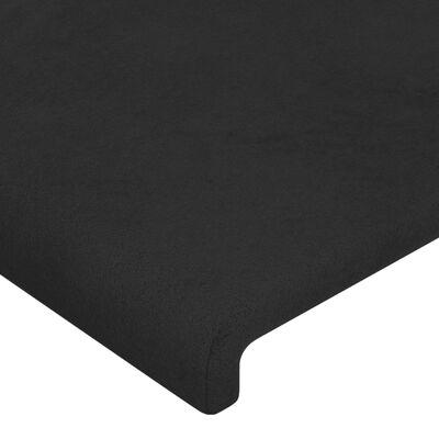 vidaXL Čelo postele so záhybmi čierne 83x16x118/128 cm zamat